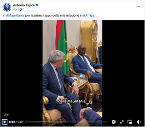 Mauritanie : le ministre italien des affaires étrangères se félicite de la stabilité politique Mauritanie : le ministre italien des affaires étrangères se félicite de la stabilité politique