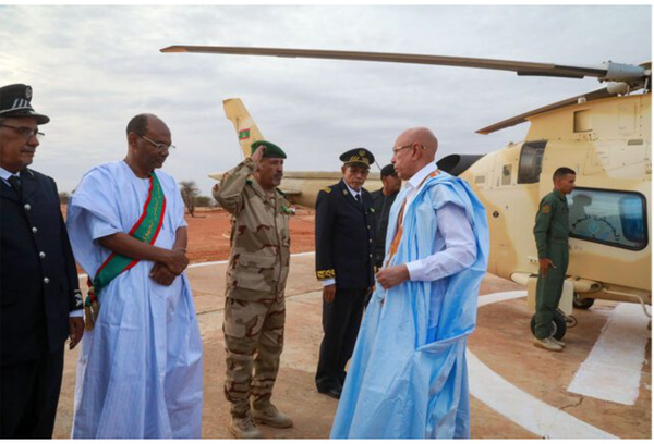 Le Président de la République arrive à Timbédra Le Président de la République arrive à Timbédra
