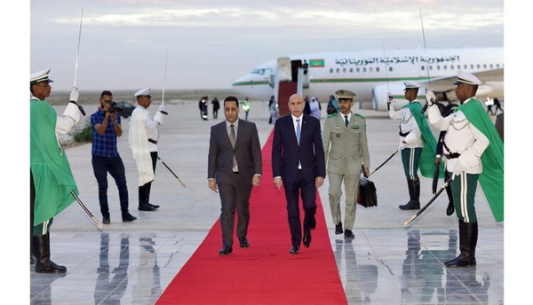 Le Président de la République regagne Nouakchott après avoir participé à Luanda au 7ème Sommet Union Africaine-Union Européenne.