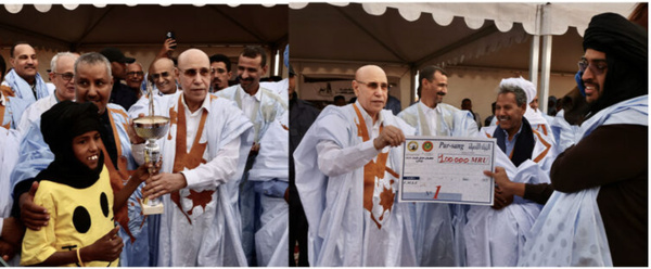 Le Président de la République supervise une course de chameaux et de chevaux