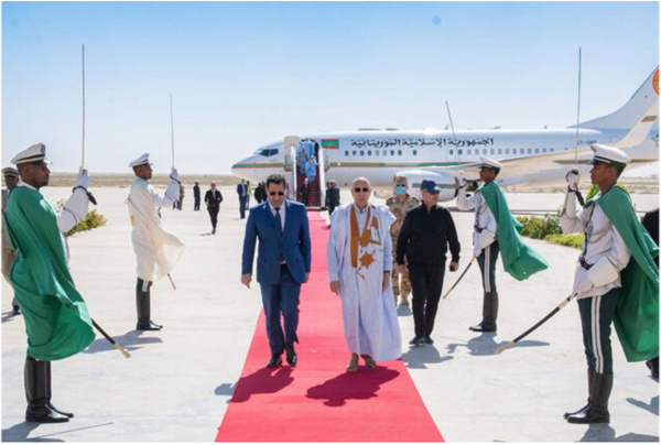 Le Président de la République regagne Nouakchott après avoir présidé à Ouadane l’ouverture de la 14ème édition du Festival des Cités du Patrimoine