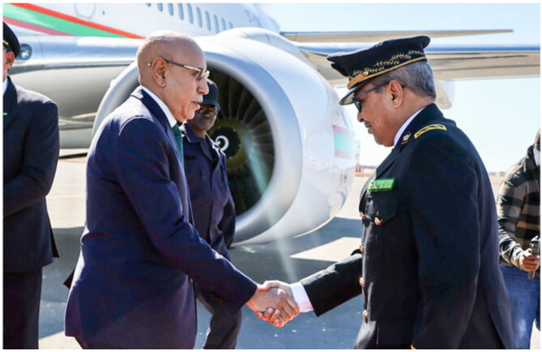 Le Président de la République arrive à Nouadhibou pour lancer des projets de développement Le Président de la République arrive à Nouadhibou pour lancer des projets de développement