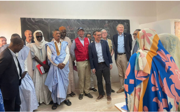 Une délégation de l’Union européenne visite le collège n° 4 du quartier Tarhil à Kaédi