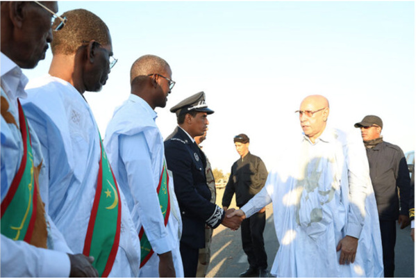 Le Président de la République arrive à Lekseiba
