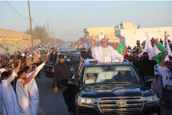 Les habitants de la moughataa de Lekseiba accueille massivement Son Excellence le Président de la République