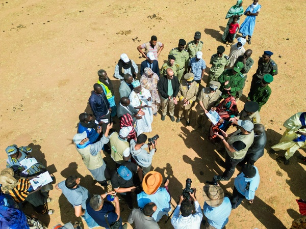 Le Délégué général à la Solidarité Sidi Ould Moulaye Zeine supervise le lancement d’une opération de distribution d’aide au profit de 536 familles Maghama