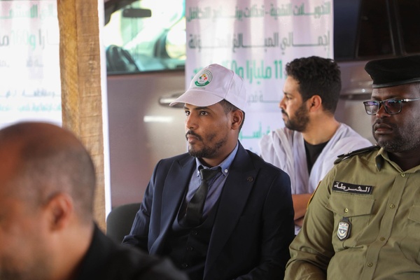 Le Délégué général à la Solidarité Sidi Ould Moulaye Zeine supervise le lancement d’une opération de distribution d’aide au profit de 536 familles Maghama