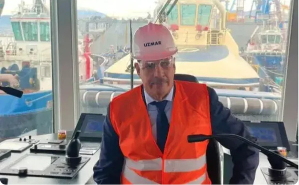 Le directeur général du PAN en Turquie pour la réception provisoire du nouveau remorqueur acquis auprès du chantier naval UZMAR