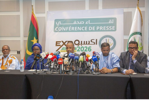 Le président du patronat annonce la participation de 212 stands à « Expo Mauritanie 2026 » et présente les indicateurs de la renaissance industrielle du pays Le président du patronat annonce la participation de 212 stands à « Expo Mauritanie 2026 » et présente les indicateurs de la renaissance industrielle du pays
