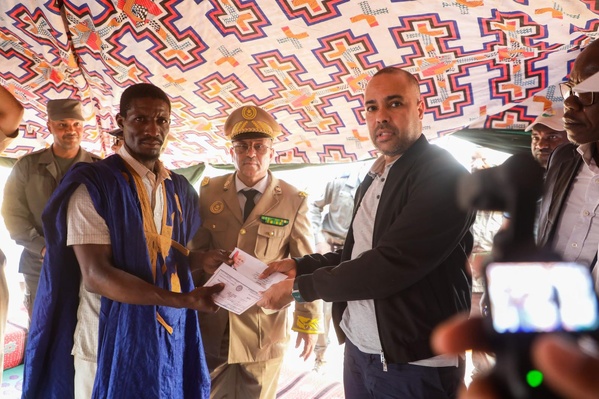 Taazour : le délégué général S.E.M Sidi Ould Moulaye Zeine supervise le lancement du regroupement de Wompou