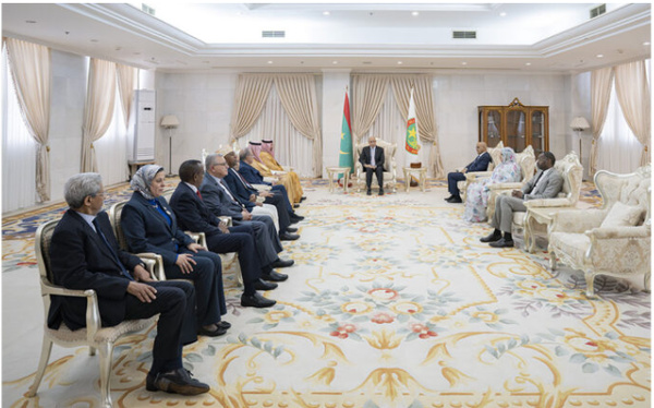 Le Président de la République reçoit les présidents des Sociétés arabes du Croissant-Rouge Le Président de la République reçoit les présidents des Sociétés arabes du Croissant-Rouge