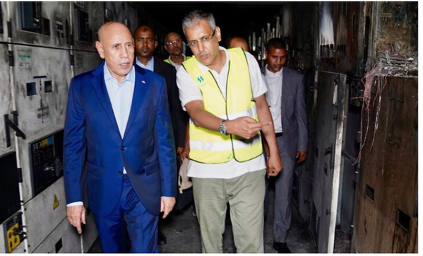 Le président de la République effectue une visite sur le terrain à la station électrique de Nouakchott-Ouest Le président de la République effectue une visite sur le terrain à la station électrique de Nouakchott-Ouest