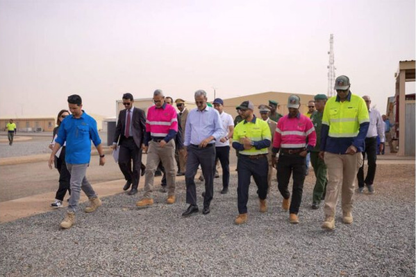 Le ministre des Mines visite les installations de la Société Tasiast Mauritanie