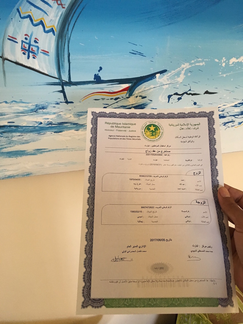 Epouser une européenne en Mauritanie : le parcours du combattant malgré la bonne foi… الزواج من أوربية في موريتانيا، مسار محارب مكره لا بطل