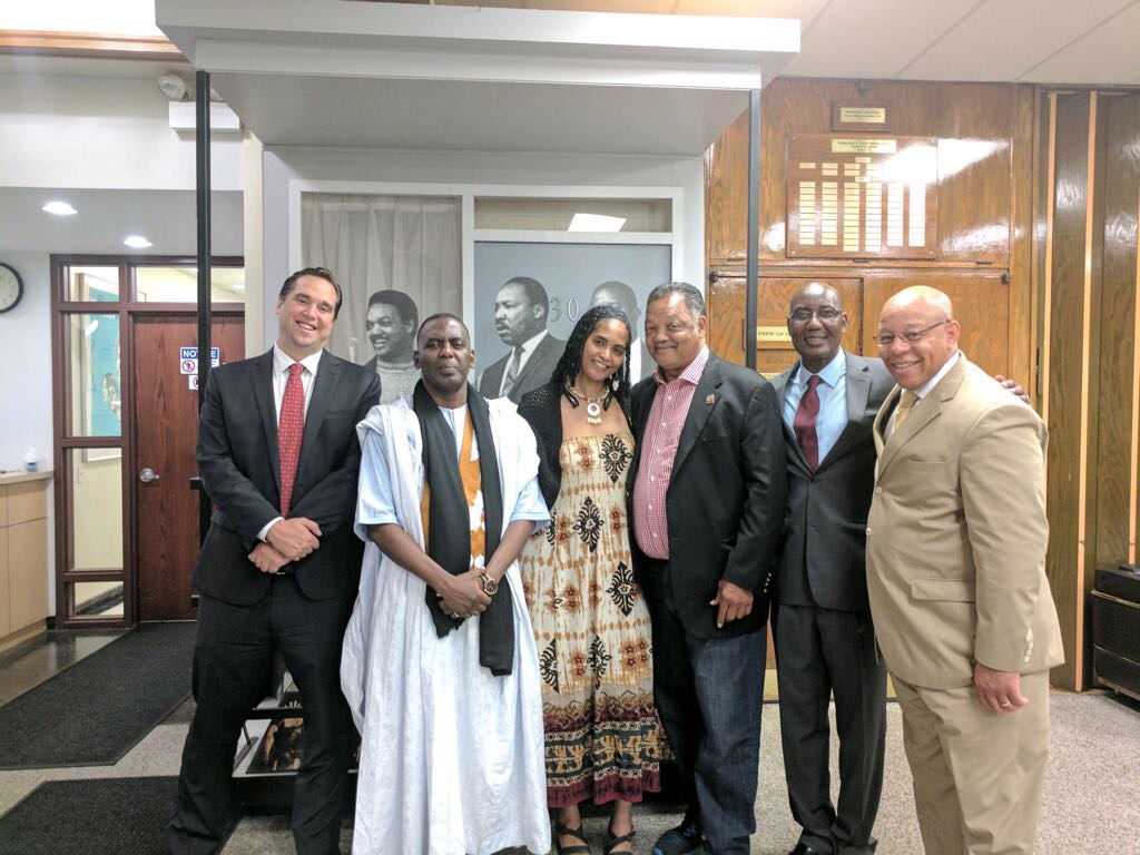 Biram Dah Abeid rend visite au révérend Jesse Jackson Biram Dah Abeid rend visite au révérend Jesse Jackson