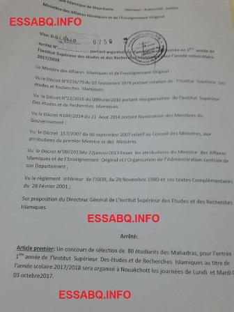 Le ministre de l'orientation islamique piégé par des documents en français