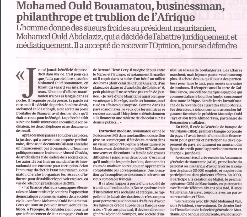 Mohamed Ould Bouamatou, businessman, philantrope et trublion de l’Afrique