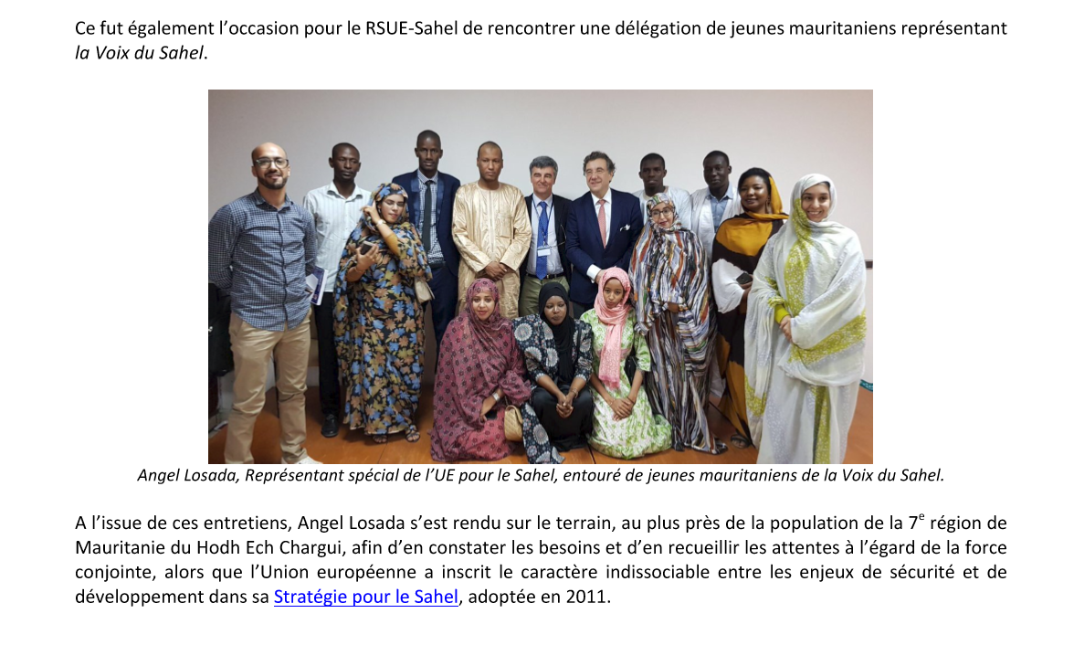 Sécurité et développement en Mauritanie : Le RSUE - Sahel Angel Losada sur le terrain, au plus près de la population ( photos )