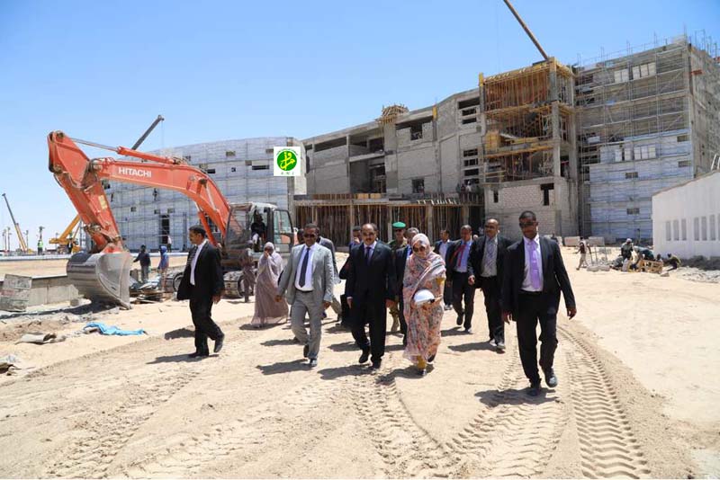 Le Chef de l’État s’enquiert de l’état d’avancement des travaux du nouveau centre des conférences de Nouakchott