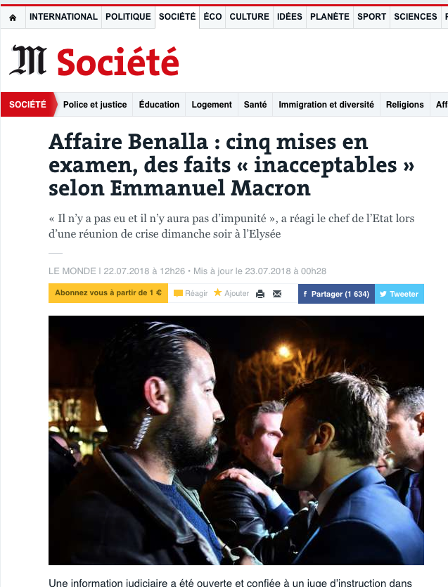 Macron semble méconnaître les services de sécurité français