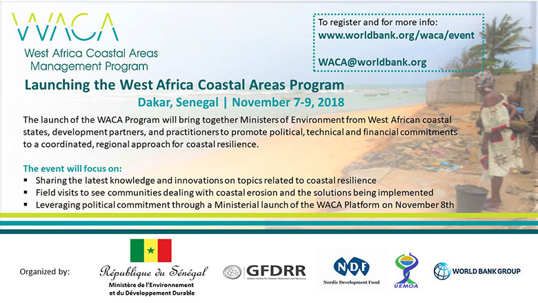 Le Ministre de l’Environnement et du Développement Durable participe à Dakar au lancement du Programme WACA