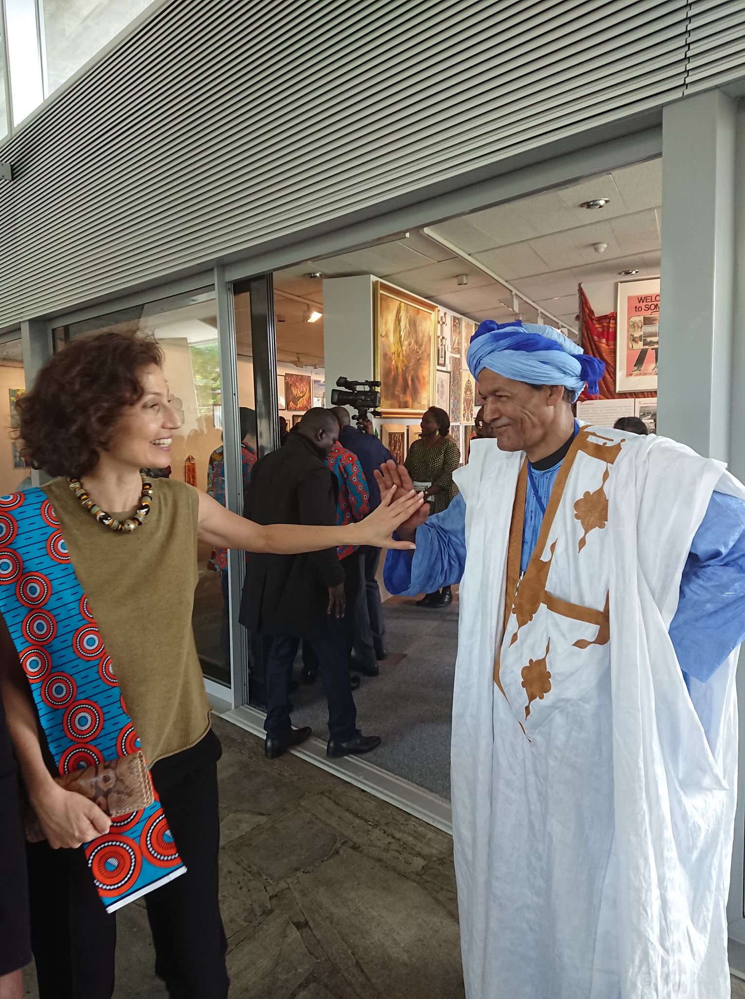 avec Audrey Azouley, directrice générale de l'Unesco / crédit Khaïl