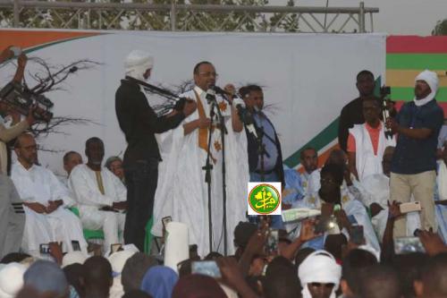 Le candidat Sidi Mohamed Ould Boubacar préside un meeting électoral dans la ville de Sélibabi