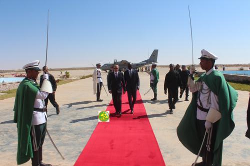 Le président de la République regagne Nouakchott en provenance d'Akjoujt