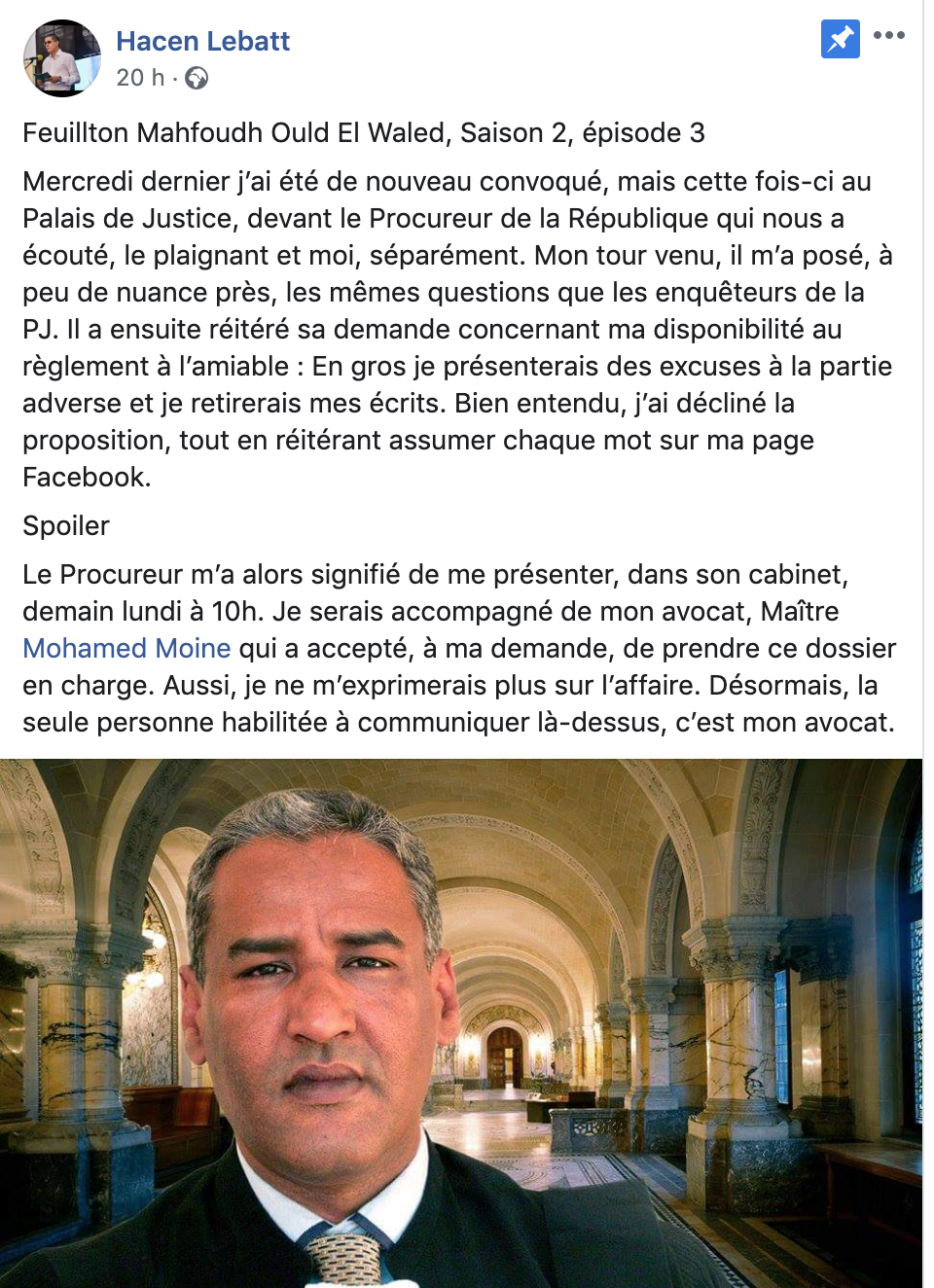Hacen Lebatt surpris d’être accusé pendant que l'ex terroriste est innocenté