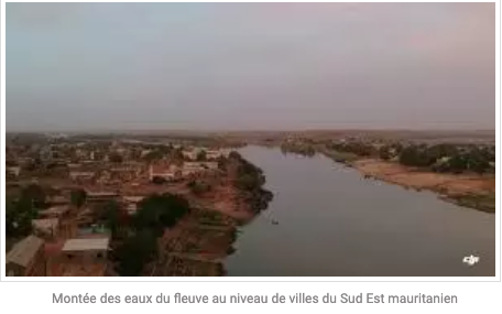 Montée des eaux du fleuve au niveau de villes du Sud Est mauritanien