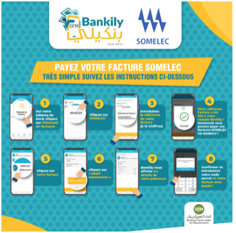 Exclusivité : la banque mobile Bankily de la Banque Populaire de Mauritanie signe avec la Somelec