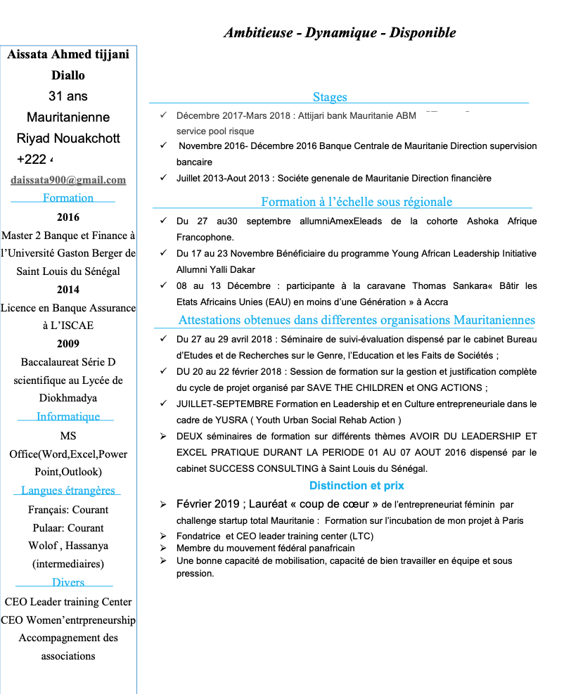Voilà ce qui arrive en Mauritanie quand on a du mérite mais pas de piston…