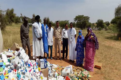 Incinération à Kiffa de 10 tonnes de denrées alimentaires et produits pharmaceutiques périmés