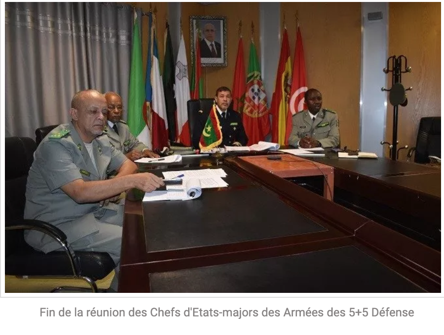 Fin de la réunion des Chefs d'Etats-majors des Armées des 5+5 Défense