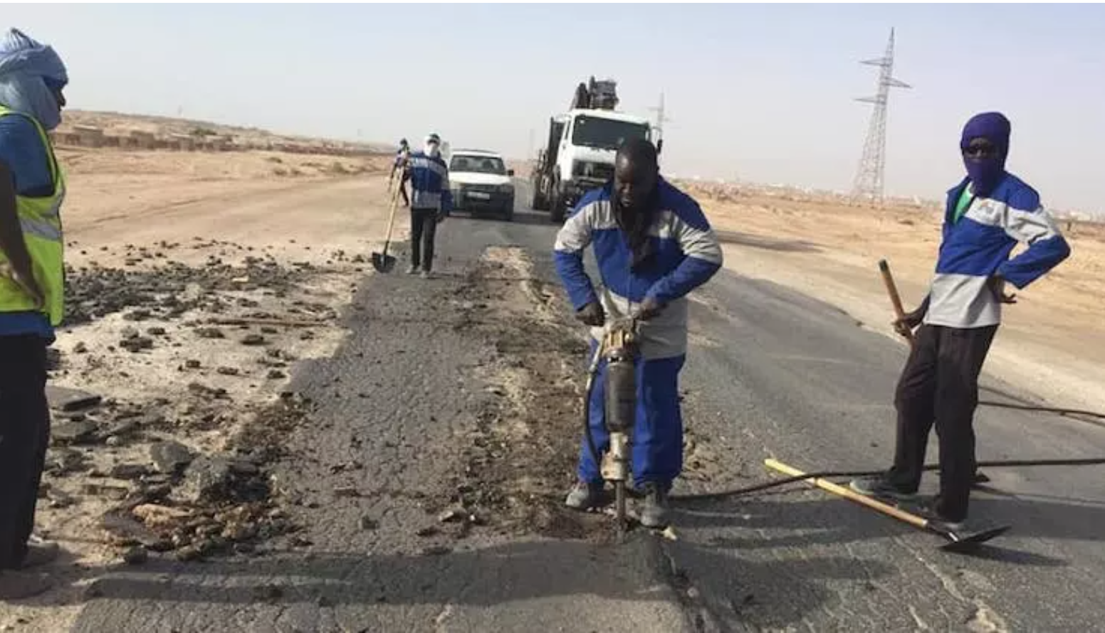 Début des travaux de réhabilitation de la route Nouakchott-Akjoujt
