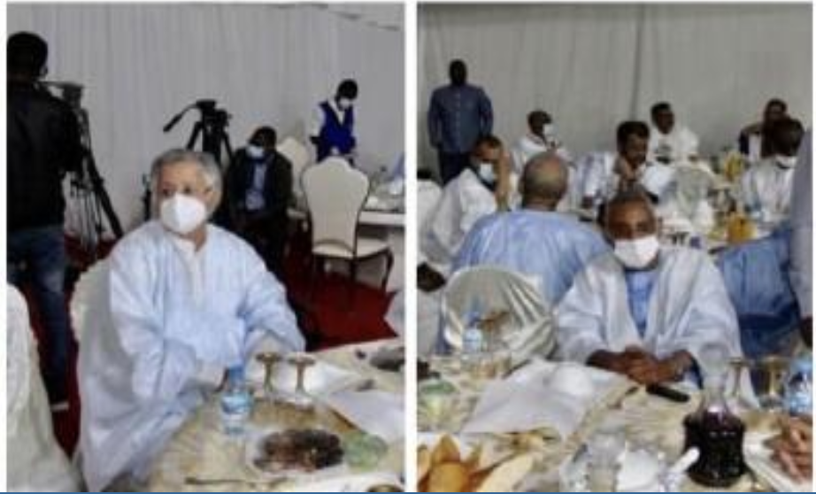 Ould Bouamatou et Ould Chave-I assistant à l’iftar (diner ramadan) organisé par le parti au pouvoir 