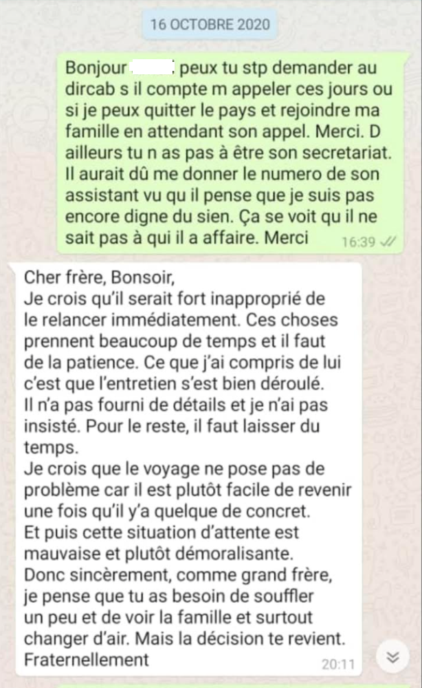 Le dircab qui a menti au ministre, a-t-il menti aussi à Ghazouani ?