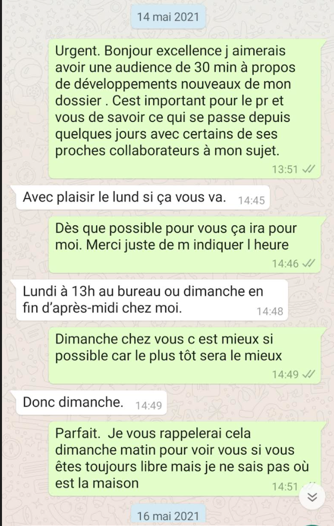 C’est trop : monsieur le ministre, vous m’avez trahi 2 fois au nom de votre ami Ghazouani