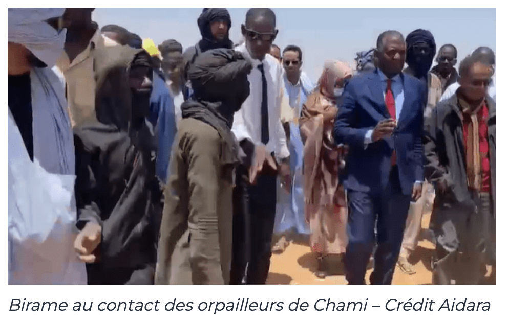 Birame Dah Abeid au Nord, à l’écoute des orpailleurs et des populations avant l’anniversaire de l’autodafé de Riadh Birame Dah Abeid au Nord, à l’écoute des orpailleurs et des populations avant l’anniversaire de l’autodafé de Riadh