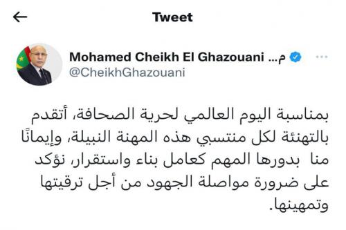 Le Président de la République insiste sur la nécessité de poursuivre les efforts pour la promotion et la professionnalisation de la presse Le Président de la République insiste sur la nécessité de poursuivre les efforts pour la promotion et la professionnalisation de la presse