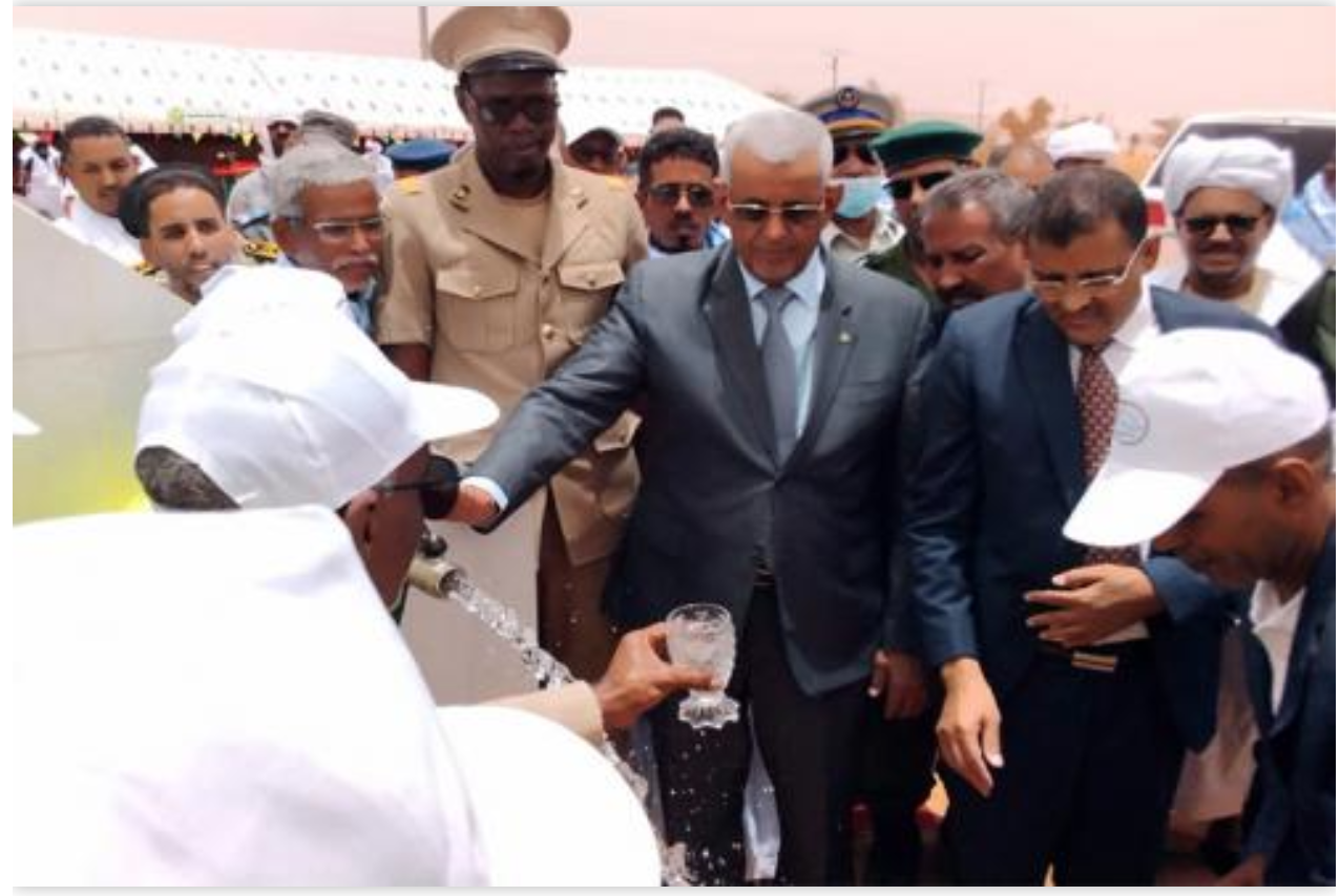 Le ministre de l'hydraulique supervise l'inauguration de l'extension du réseau d'approvisionnement en eau potable à Atar