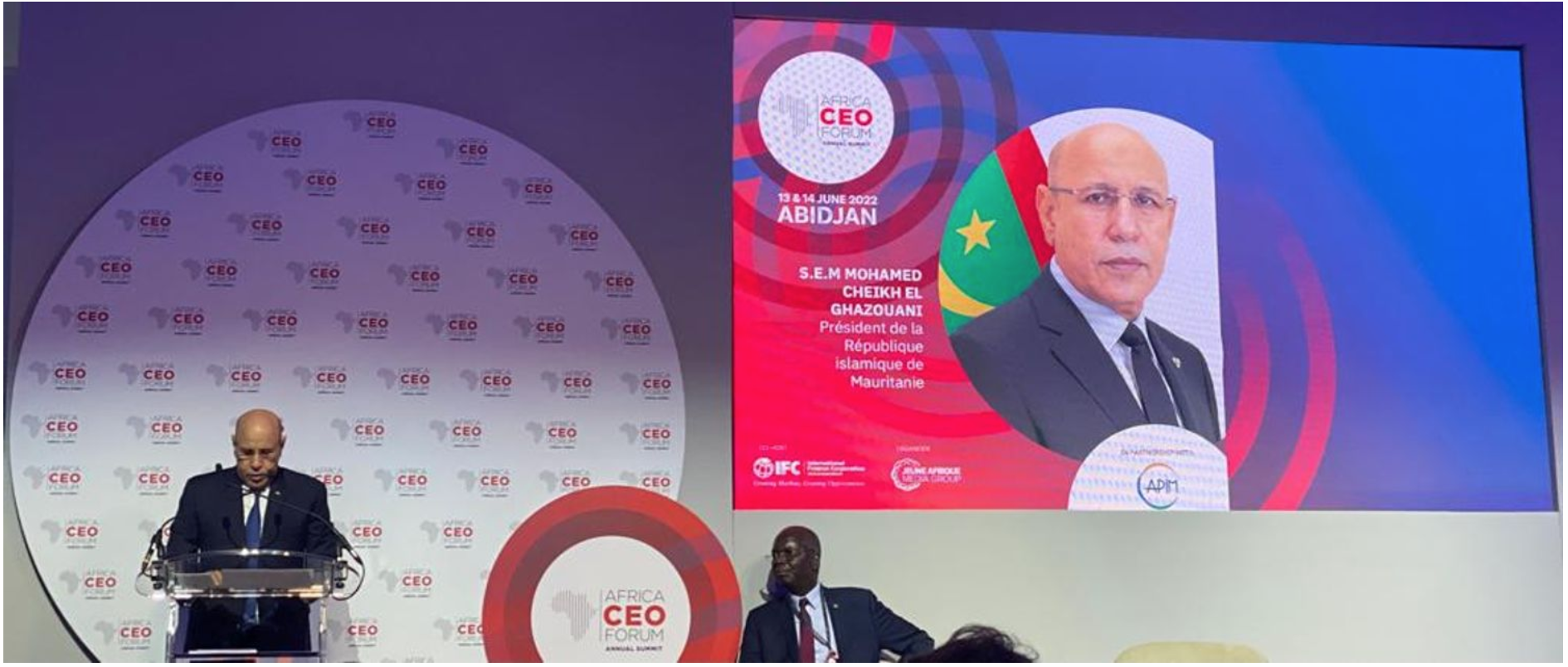 Ghazouani s'exprime à l'Africa CEO Forum