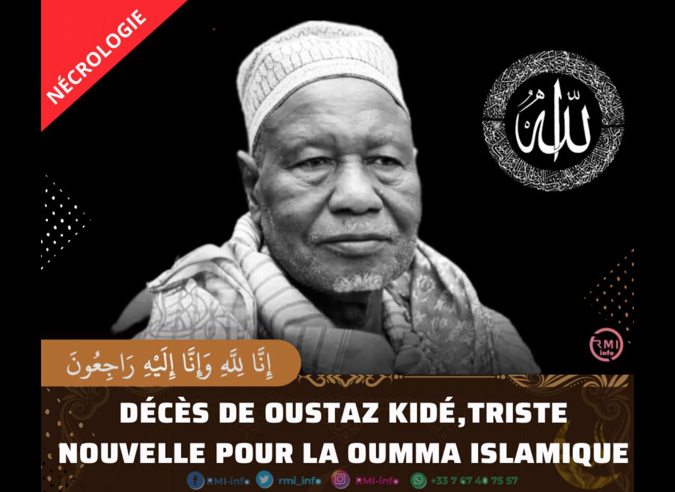 Décès du savant mauritanien Ceerno Amadou Yero Kidé