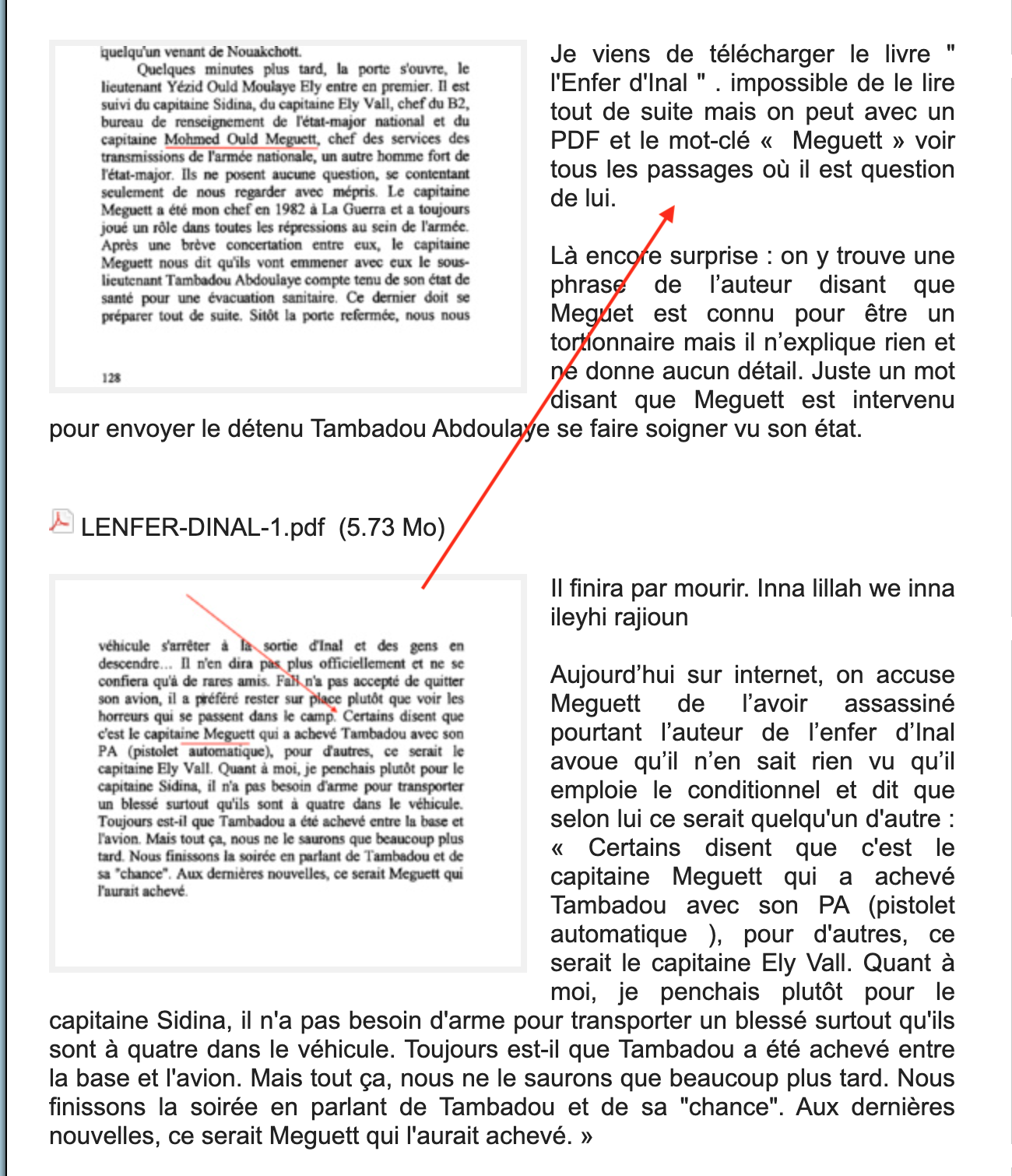 Affaire Meguett suite et fin : pour G.H et l’ambassade britannique à Nouakchott, ma réponse au flamiste Dr Pullo Gaynaako 