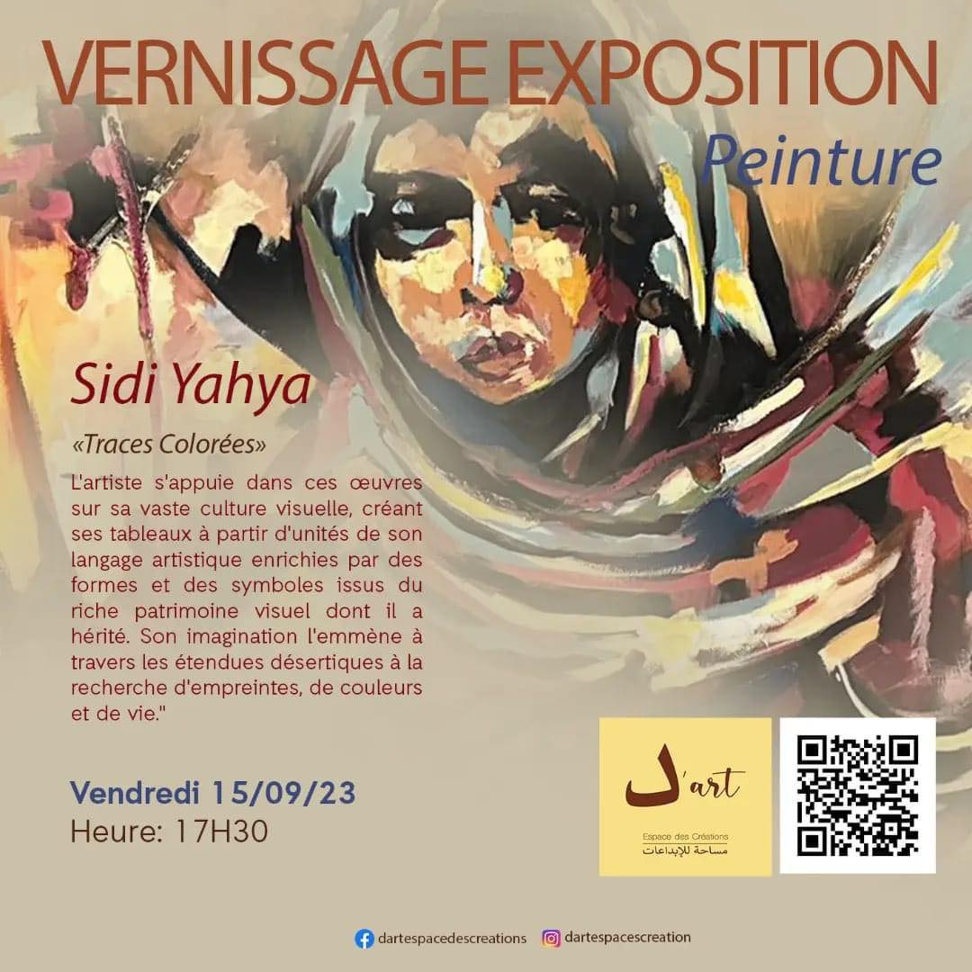 Après 9 ans d'absence, l'artiste Sidi Yahya expose de nouveau : juste 11 toiles rares et donc chères...