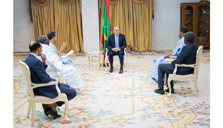 Le Président de la République s’entretient avec cinq institutions médiatiques mauritaniennes