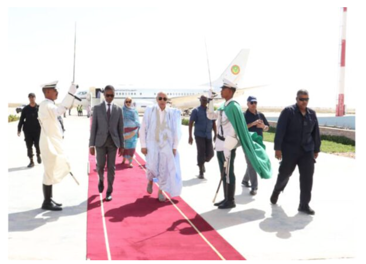 Le Président de la République regagne Nouakchott en provenance de la wilaya du Hodh Echarghi