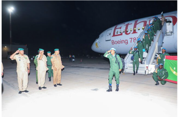 Le 15ème contingent de la Gendarmerie nationale regagne Nouakchott en provenance de la République centrafricaine