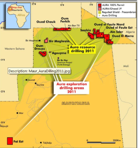L’australien Aura Energy veut augmenter les ressources minérales de la première mine d’uranium de Mauritanie