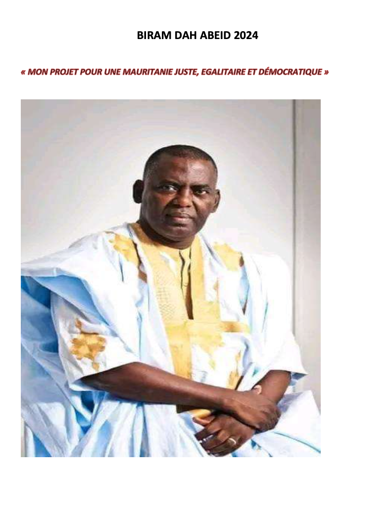 Programme de Birame Dah Abeid en français PDF Programme de Birame Dah Abeid en français PDF